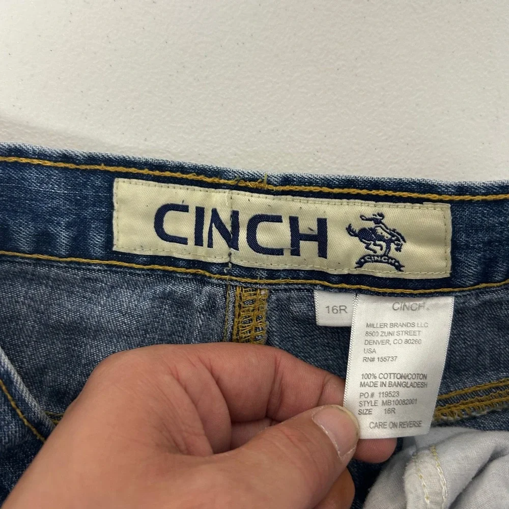 Cinch Jeans Boys Size 16R Blue Medium Wash Straight Leg Western Denim 27x31
